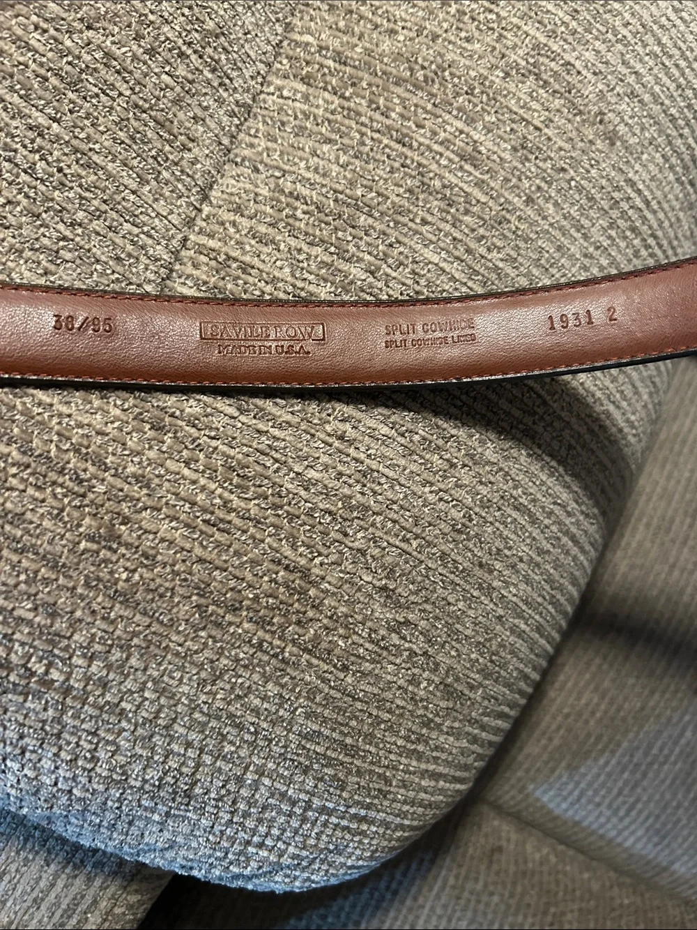 Leather Belt - Black with Brass Buckle
